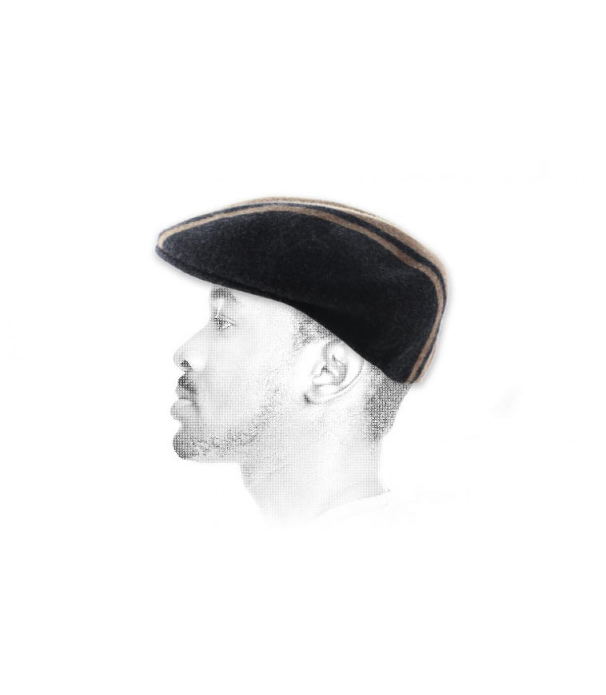 504 Cap Streifen Kangol Code Stripe 504 black wood